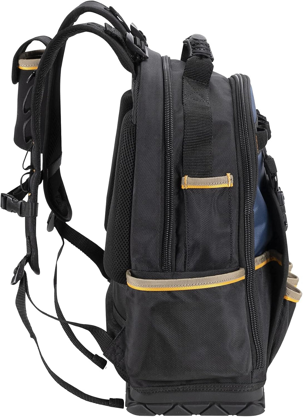 CLC Work Gear PB1133 38 Pocket Molded Base Tool Backpack, Black/Blue