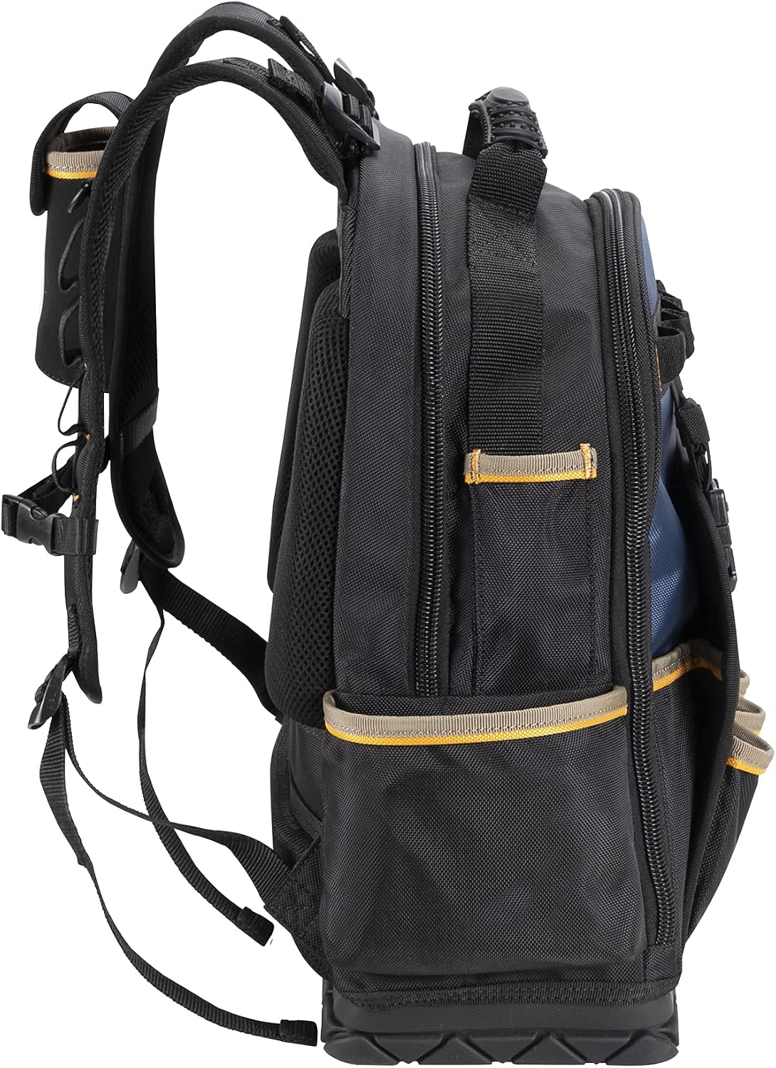 CLC Work Gear PB1133 38 Pocket Molded Base Tool Backpack, Black/Blue