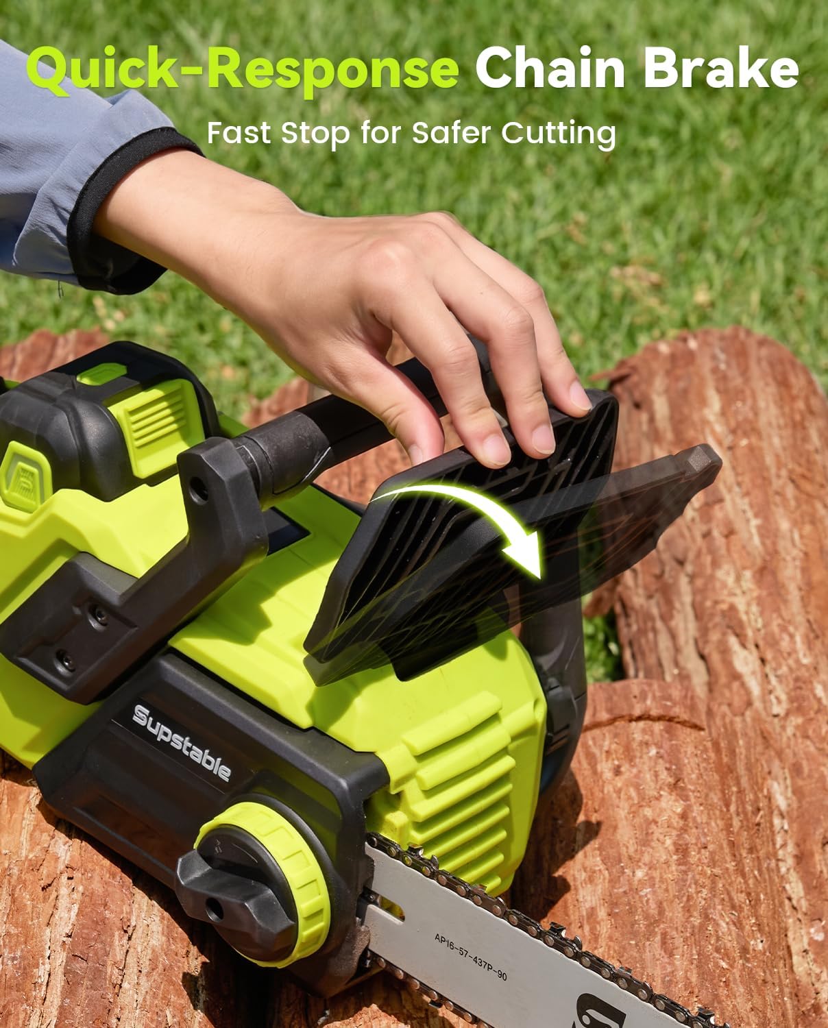 16 Inch Electric Chainsaw Cordless, 2000W Brushless Chainsaw, 4.0Ah Battery & Fast Charger, 40V Electric Chain Saws, Instant Brake, Tool-Free Chain Tension, Auto Oiling for Tree Trimming, Wood Cutting