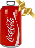 Coca-Cola 8 Can Portable Mini Fridge, 5.4L (5.7 qt) Compact Personal Travel Fridge for Snacks Lunch Drinks Cosmetics, Includes 12V and AC Cords, Cute Desk Accessory for Home Office Dorm Travel, Red