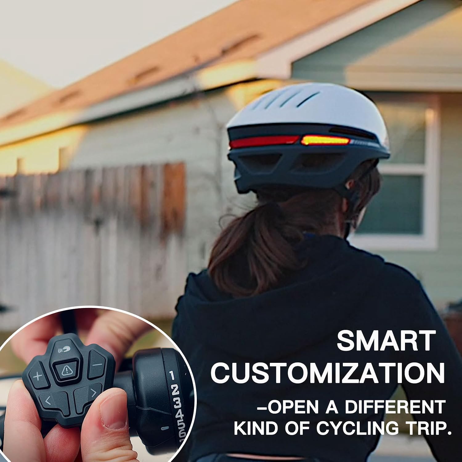 Bike Helmet with Bluetooth, Smart Bike Helmet for Adults Men Women with Built-in Speakers, Auto Brake Blinker, Front and Rear LED Turn Signals Remote Control, Smart Cycling Helmet.