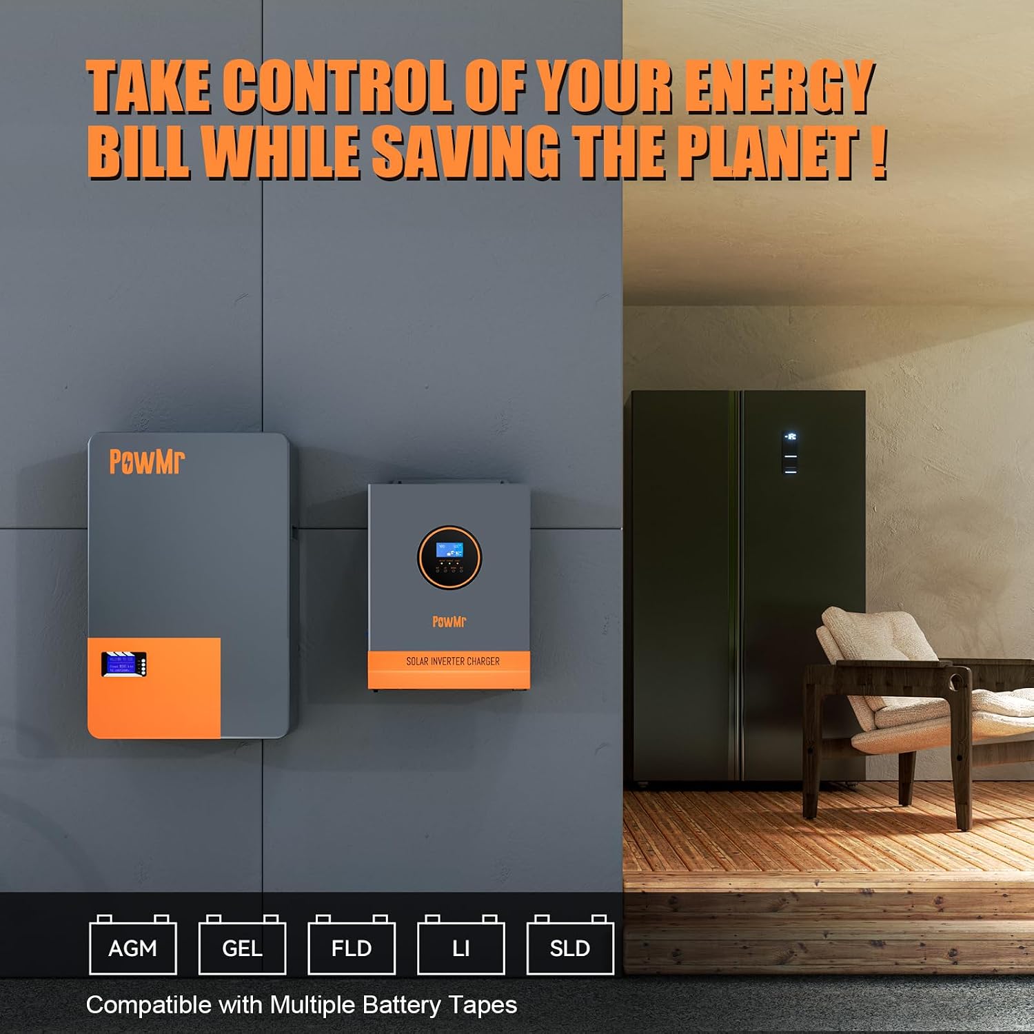 3000W Solar Inverter 24V to 110V,Pure Sine Wave Power Hybrid Inverter 3000 watt Built-in 80A MPPT Charge Controller Max PV Input 4KW 450V, for 24V Lead-Acid/Lithium Battery
