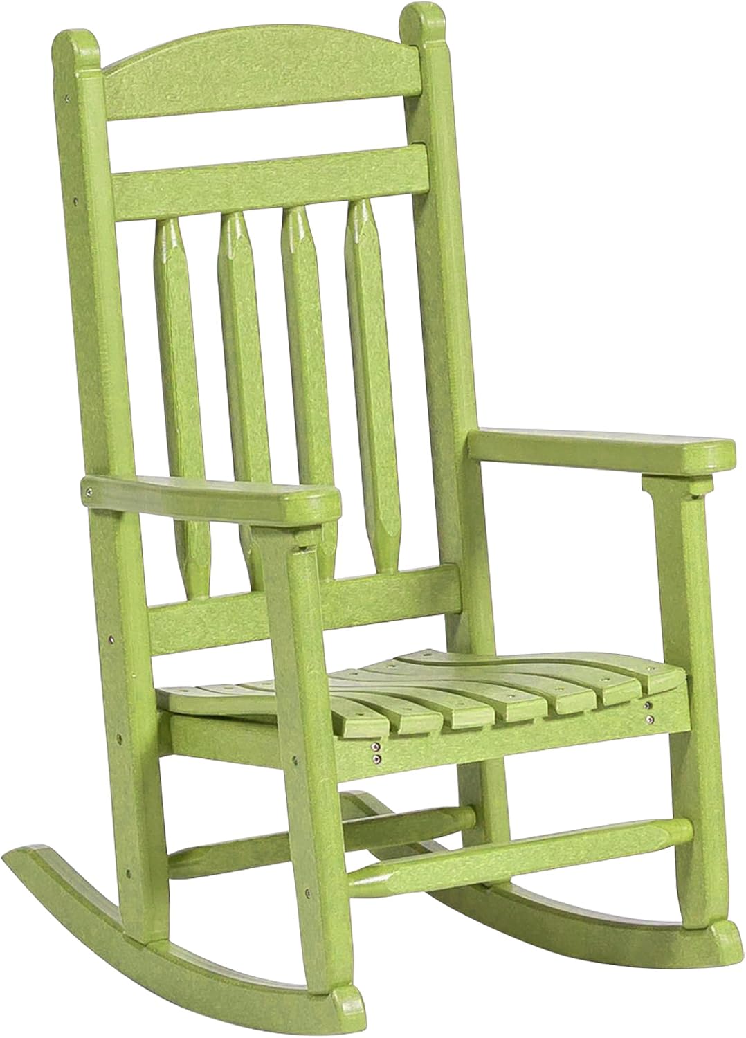 DutchCrafters Kids Porch Rocking Chair, Toddler Rocker for Ages 2-6, Kids Plastic Patio Set Rocking Chair Indoor or Outdoor Playhouse Accessories - Amish Made in USA (Lime Green)