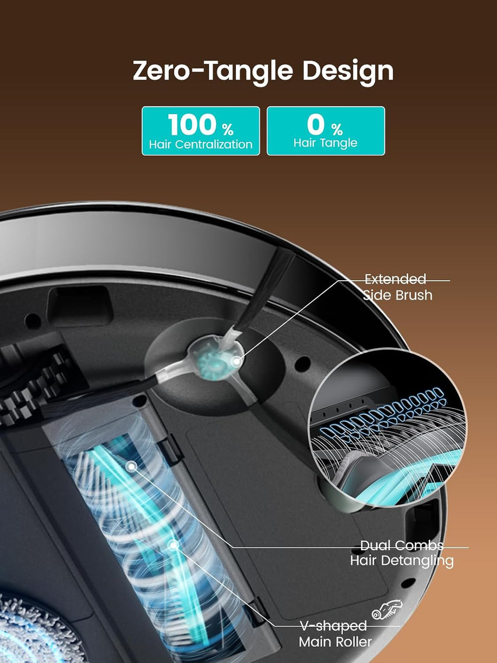 Lefant Robot Vacuum and Mop, 22,000Pa Suction,All-in-One, 90-Day Self-Emptying, Obstacle Avoidance, Auto Mop Washing&Drying, for Pet Hair Carpet, 5G WiFi Alexa/APP/iWatch Control, M3 Ultra