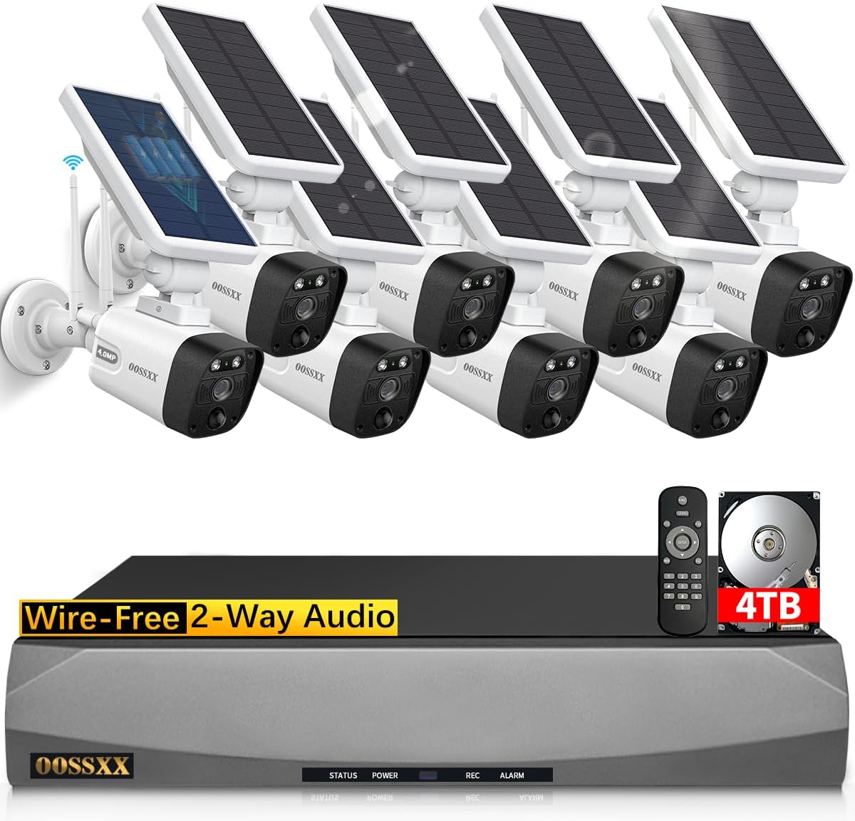 Solar Outdoor Wireless Surveillance Camera System Battery Solar Powered Battery Video Security Cameras Systems