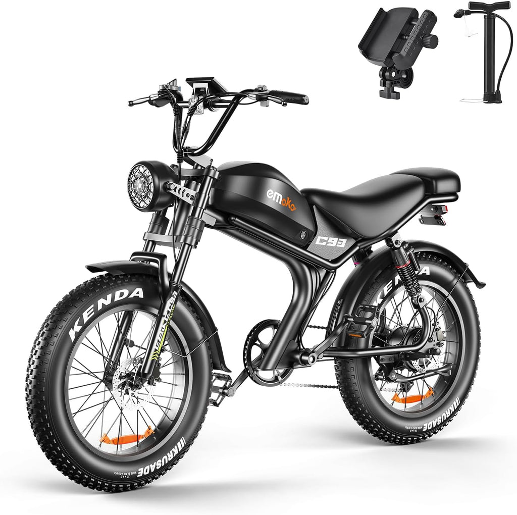 Electric Bike for Adults, Peak 1500W/3000W Ebike, Up to 32-35MPH & 100/110Miles Long Range, 48V 20Ah/23Ah Removable Battery，20'' Fat Tire Mountain Electric Bicycle, 7-Speed with Full Suspension