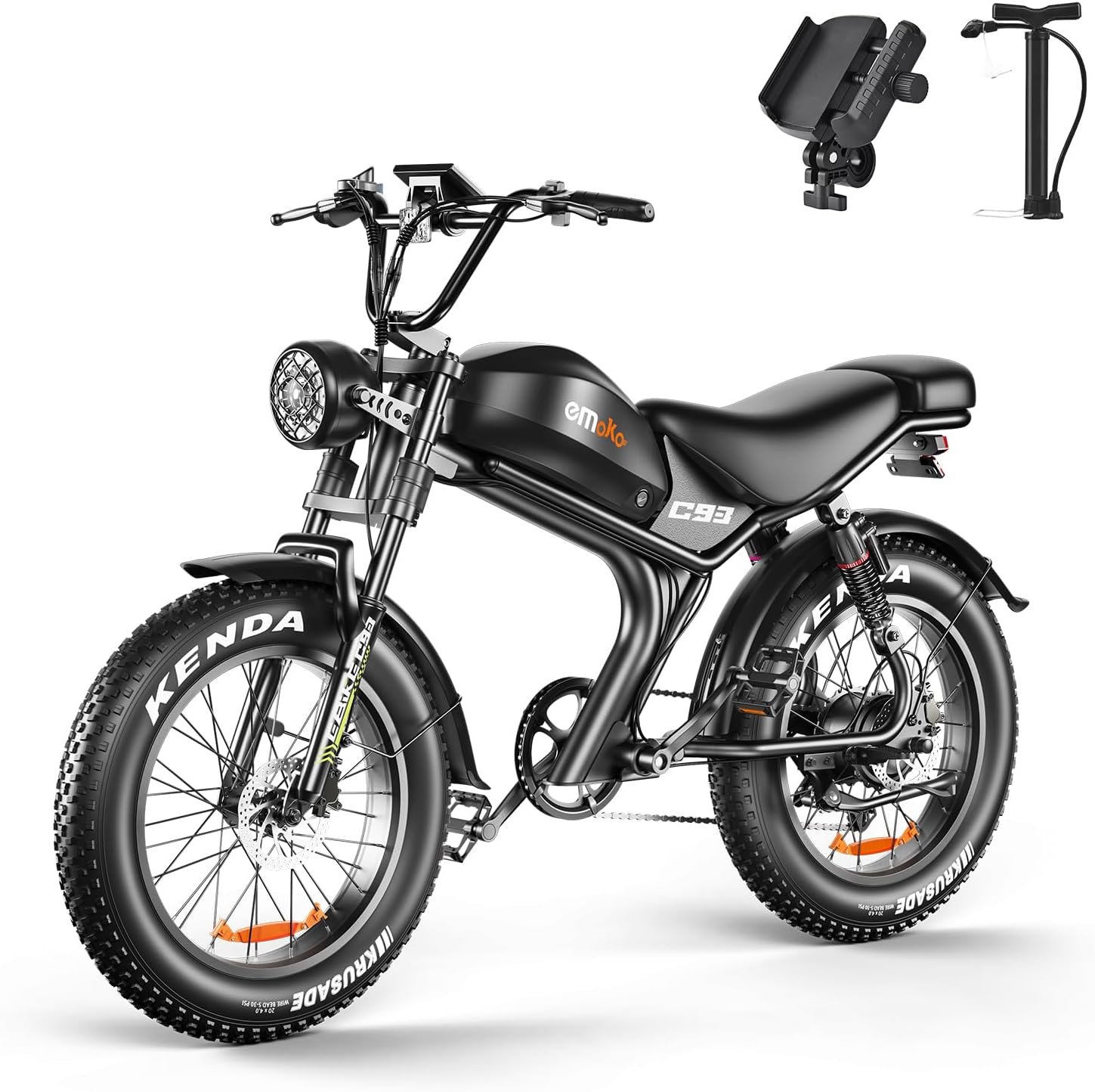 Electric Bike for Adults, Peak 1500W/3000W Ebike, Up to 32-35MPH & 100/110Miles Long Range, 48V 20Ah/23Ah Removable Battery，20'' Fat Tire Mountain Electric Bicycle, 7-Speed with Full Suspension