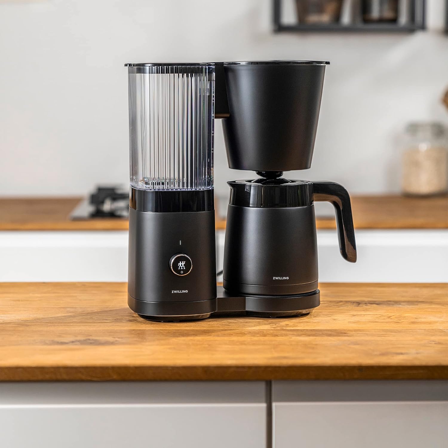 ZWILLING Enfinigy Drip Coffee Maker with Thermo Carafe 10 Cup, Awarded the SCA Golden Cup Standard, Black