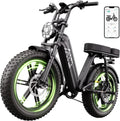 TST Electric Bike for Adults 1500W Peak 20' Fat Tire All-Terrain E-Bike 60 Miles Electric Dirt Bike for Road Sand Mountain Snow - 48V 15AH Battery Powered Electric Motorcycle for Adventure