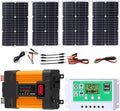 4000W 6000W Complete Solar Inverter Kit 12V to 110V 220V with 50A Controller and 100W Solar Panel for Home and Outdoor Power System(4000W,12V-220V)