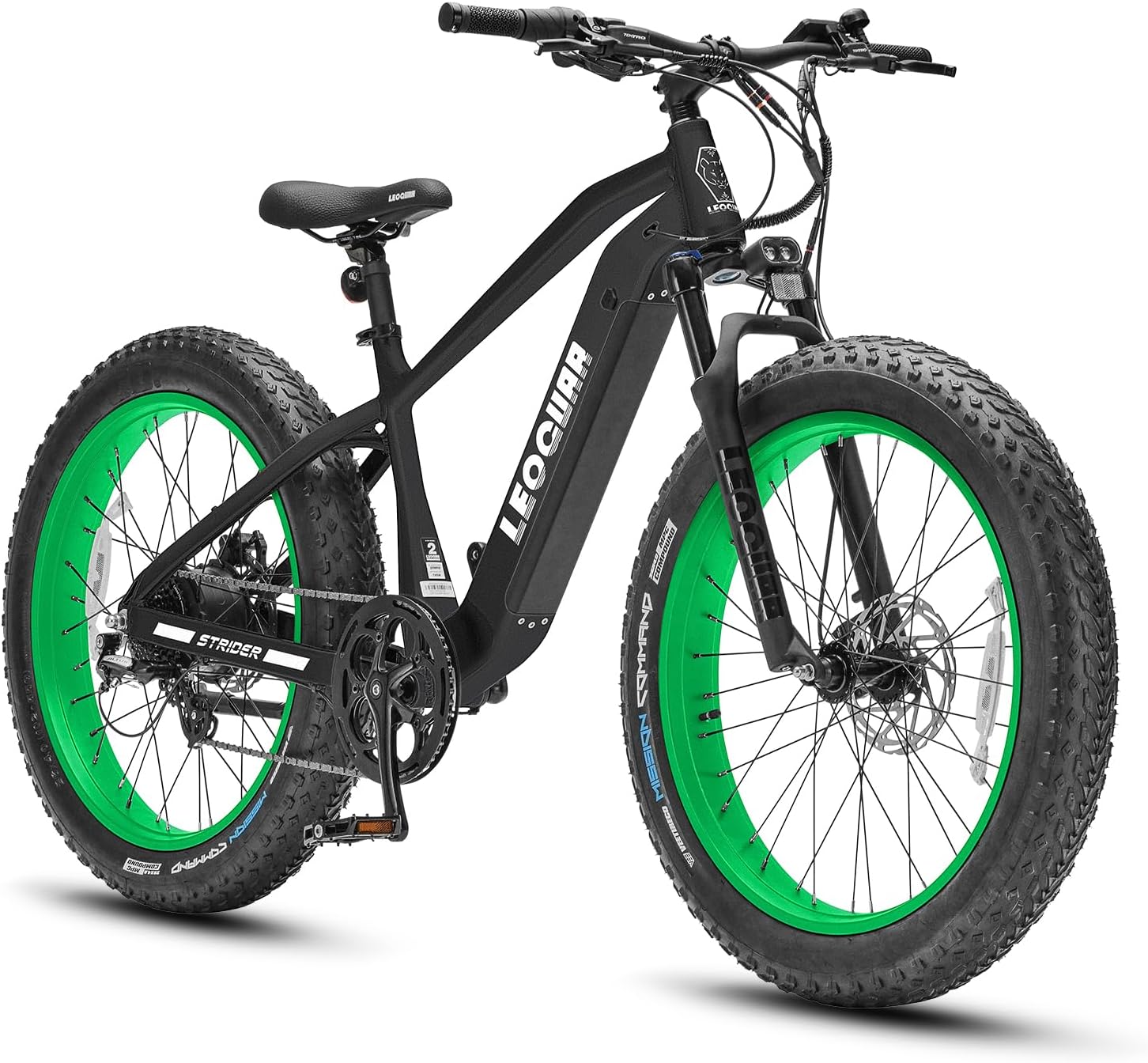 LEOGUAR 1000W Electric Bike for Adults, 26' Fat Tire Off-Road Ebike with Japanese Dapu Motor, 48V 720Wh LG Battery, 35MPH Max Speed, 60 Mile Range, Front Suspension, Smart LCD, Tektro Hydraulic Brakes