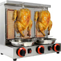 Commercial Shawarma Machine,360° Rotating Stainless Steel Vertical Grill with Adjustable Temperature,Ideal for Restaurant and Home Kitchen Use,Silver