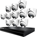 Night Owl Power Over Ethernet 24 Channel NVR Video Home Security Camera System with (11) Wired IP 4K HD Indoor/Outdoor Deterrence Dome Cameras and 4TB Hard Drive (11 Camera)