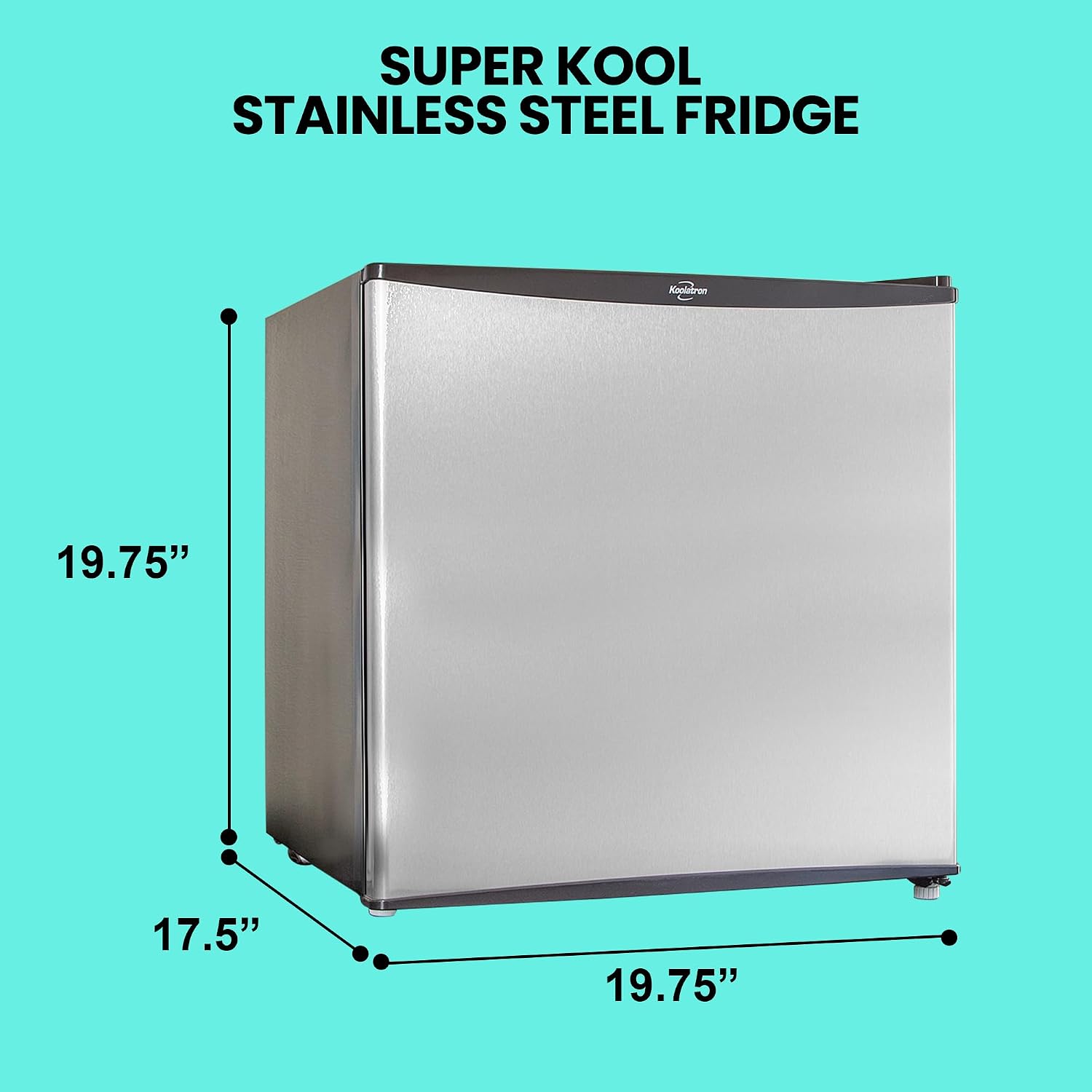 Koolatron Refrigerator - Mini Fridge With Freezer For Kitchen, Bedroom, Office, Dorms, Cool Storage For Wine, Beverages, Compact Free Standing, 1.6 Cubic Feet Capacity, White