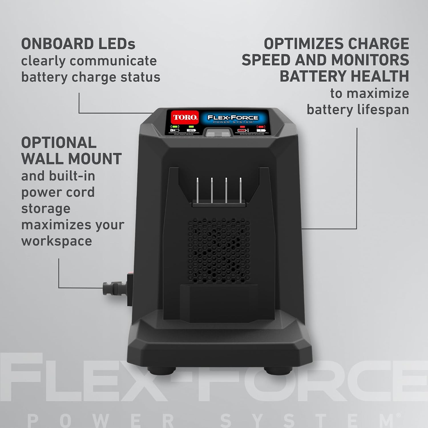 Toro Flex-Force Power System 60-Volt Max Lithium-Ion Battery Charger