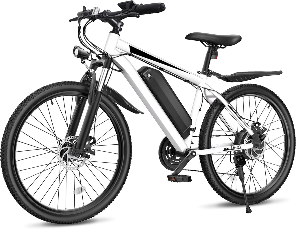Electric Bike for Adults, 26' Ebike with 1000W Peak Motor, 20MPH 50Miles Electric Mountain Bike with 48V Removable Battery, 7-Speed, Front Suspension, LCD Display, UL 2849 Certified