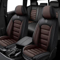 5 Seat Covers for Mini Cooper/Countryman/One Leather Car Seat Covers Waterproof Non-Slip Soft Seat Protectors Comfort Auto Seat Covers with Airbag（Standard,Black+Coffee）