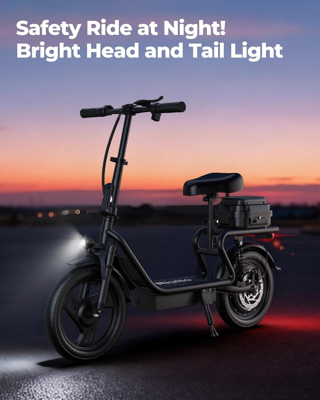 Electric Scooter, 350W/ 500W Motor, 19 MPH to 22MPH, 21 to 40 Miles Range, Dual Suspension, Dual Braking, App Control, Foldable Commuter E Scooter for Adults and Teens