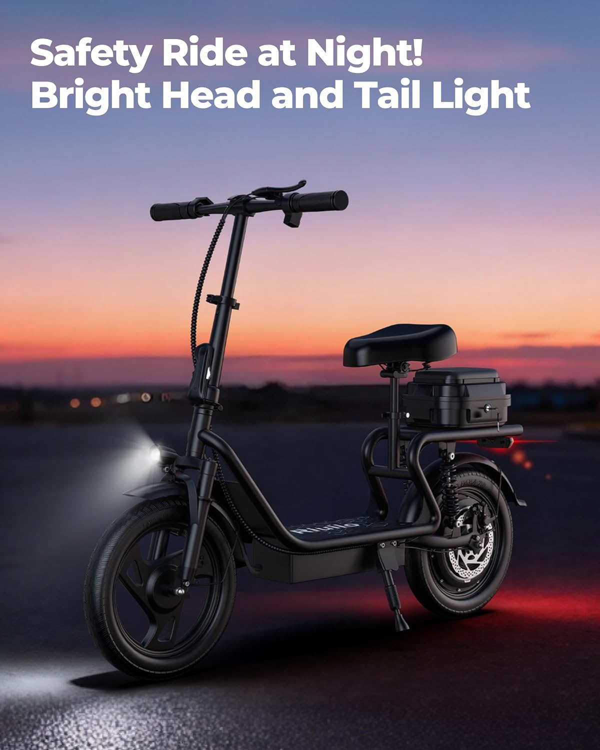 Electric Scooter, 350W/ 500W Motor, 19 MPH to 22MPH, 21 to 40 Miles Range, Dual Suspension, Dual Braking, App Control, Foldable Commuter E Scooter for Adults and Teens