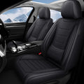 Fit for Chevrolet Silverado 1500 2000-2026 Custom Seat Covers, PU Leather Car Seat Covers, Full Coverage Protection, Thick Cushioning Seat Protectors(Standard Front Row/Black)