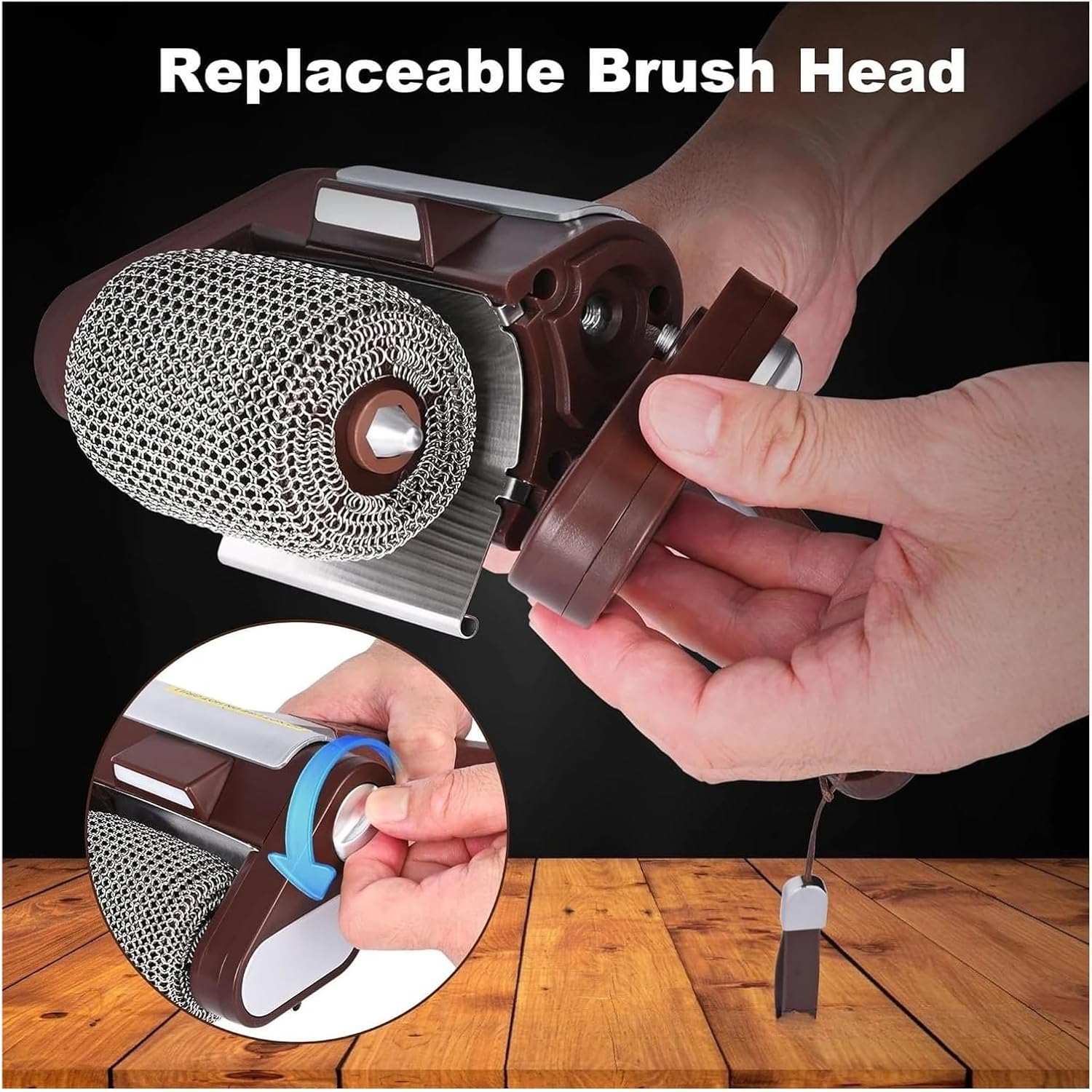 Fit for Electric Grill Brush - Cordless BBQ Cleaner with Light for Effortless Grilling Maintenance(F)