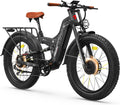 FREESKY 4000W Dual Motor Electric Bike for Adults, 48V 30AH Samsung Cells Battery 120Miles Range, 40MPH AWD Fast E-Bike, 26' Fat Tire Full Suspension Electric Mountain Bike, UL2849 Certified by TÜV