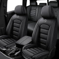 5 Seat Covers for Mini Cooper/Countryman/One Leather Car Seat Covers Waterproof Non-Slip Soft Seat Protectors Comfort Auto Seat Covers with Airbag（Standard,Classic Black）