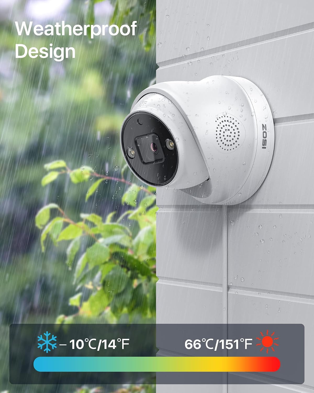 ZOSI 4 Pack 4K PoE Outdoor Security Camera, Human Detection, Two Way Audio, 8MP IP Dome Add-On Camera with Network Cable for ZOSI 4K PoE NVR
