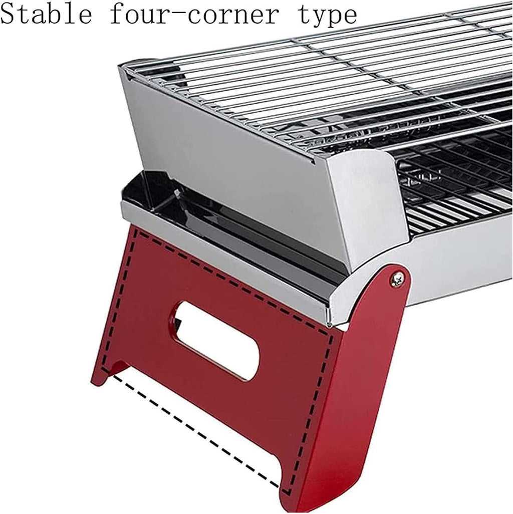 IRYZE Portable Charcoal Grill Portable Charcoal Grill Stainless Steel Folding Grill Tabletop Outdoor BBQ Grill For Picnic BBQ Grill for Outdoor