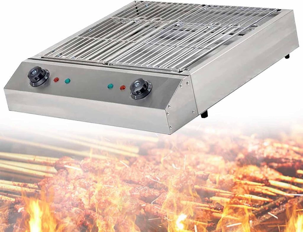 Indoor Grill,Smokeless Indoor Grill,Portable Barbecue Grill,Steel Smokeless Indoor Grill,for Cafe Restaurant Buffet (D082 220V)