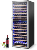 Velivi 24' Wide Dual-Zone Wine Fridge 154-Bottles, Tall Freestanding/Built-in Wine Cooler Refeigerator, Large Capacity Dual Zone Wine Cellar For Wine Collection, Low Noise and Fast Cooling