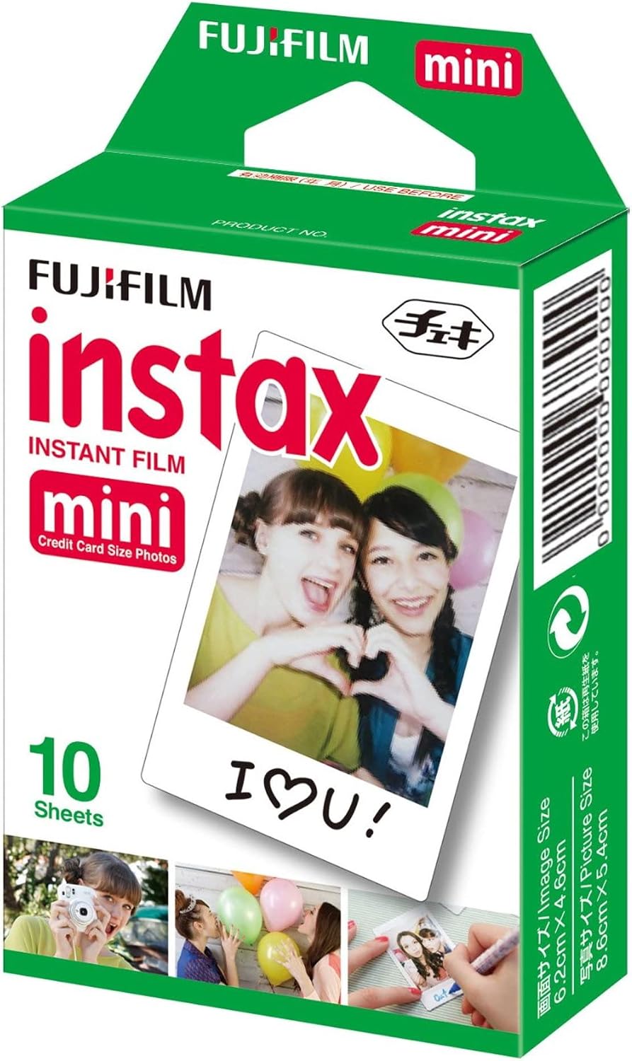 Fujifilm INSTAX Mini 12 Instant Film Camera (Blossom Pink) + Fuji Single Pack - 10 Prints Protective Case Pink Photo Album Travel Stickers Bundle!
