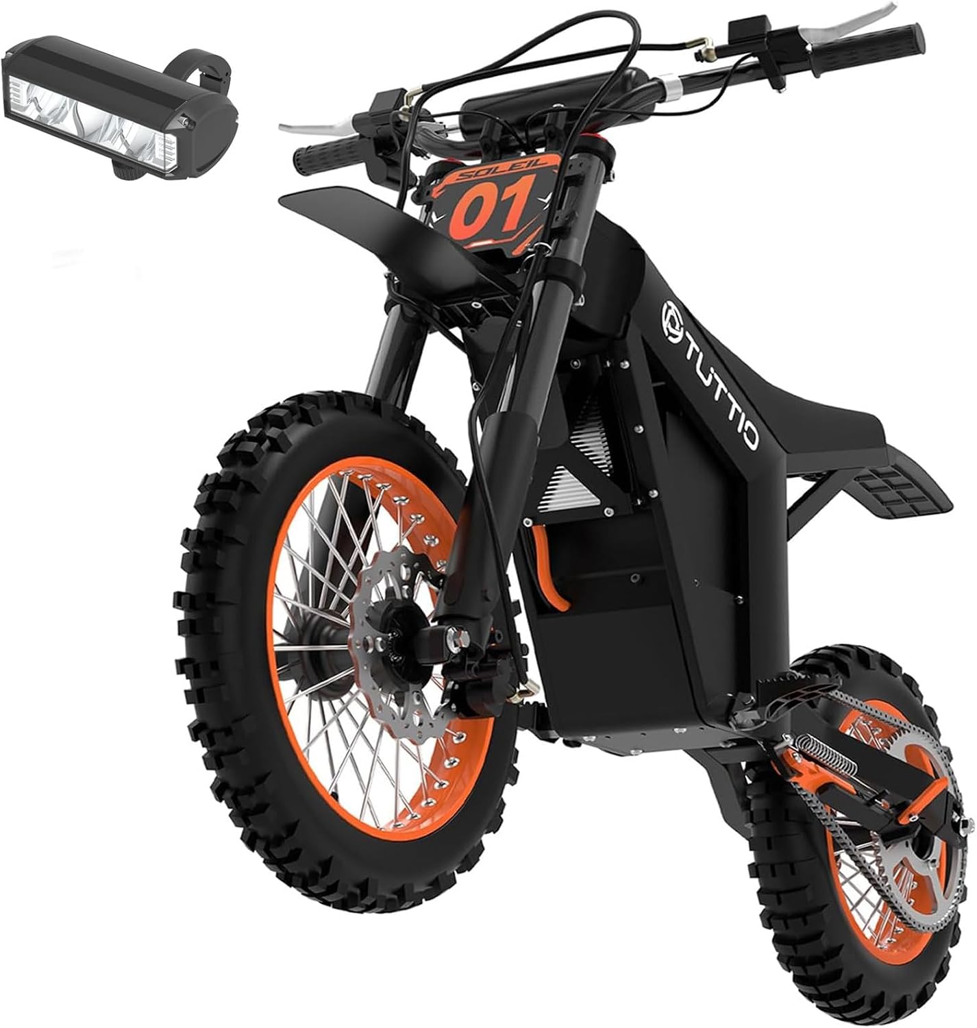 Tuttio Soleil01 Electric-Dirt-Bike for Teens Adults, 14'/12' Fat Tire Peak 3000W Electric-Motorcycle with 48V 21AH Battery Ebike 37MPH Hydraulic Brakes Mountain Off-Road EBike