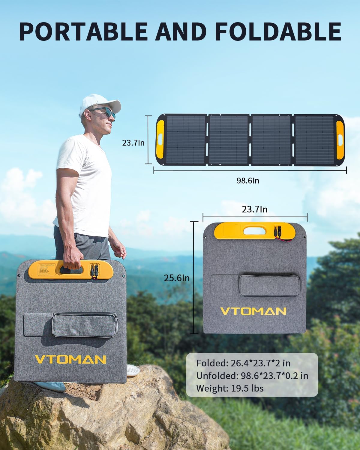 VTOMAN FlashSpeed 1500 Portable Power Station with 200W Pro Solar Panel - 1548Wh/1500W(3000W Peak) Solar Generator with LiFePO4 Battery, 100W USB-C, 60 Min Fast Charging 0-80% for Camping, Emergency
