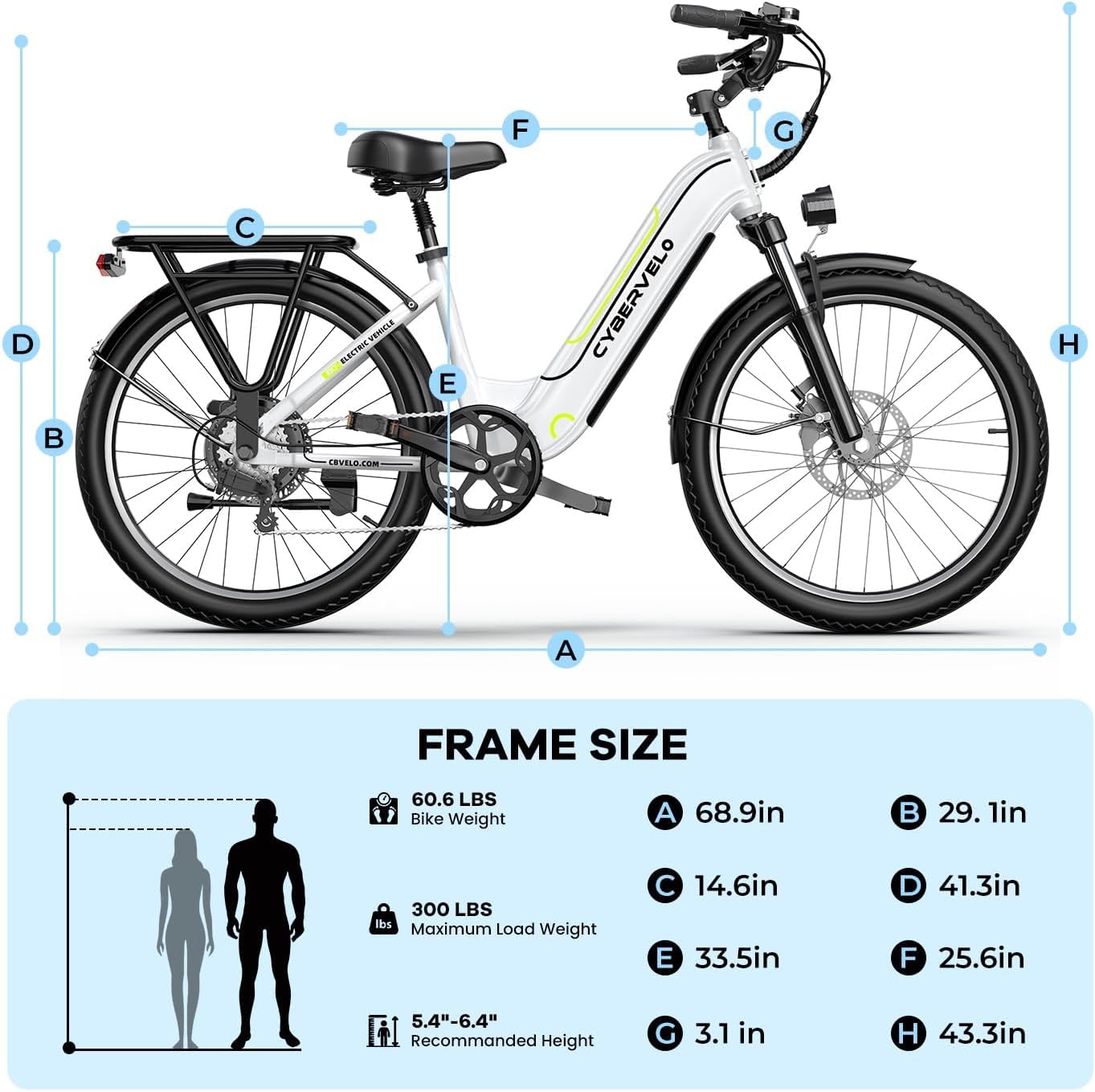 750 Peak Electric Bike for Adults,up 80 Miles Removable Battery Ebike, 26' Electric E Bike with 7-Speed,Adult Electric Bicycles for Commute Beach Snow White Womens All Terrain