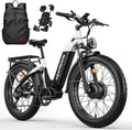 Seemoon Electric Bike,4000W Dual Motor Ebike for Adults,52V 1040Wh Removable Battery E-Bike for Men Women,38MPH Up to 105 Miles,26' Fat Tire Fast Step Thru Electric Bicycle for Commuter