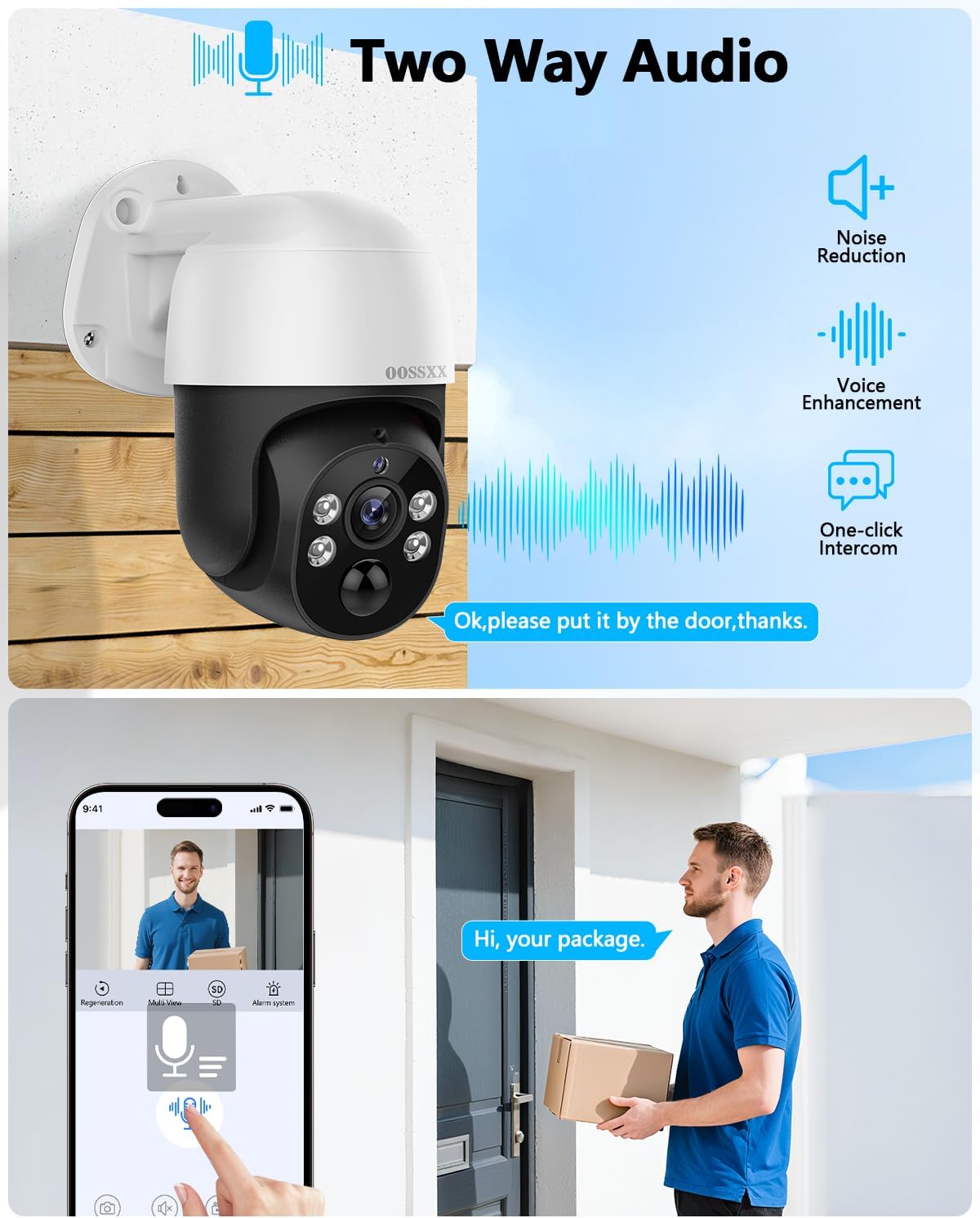 (2026 New) 4K PoE PTZ Security Camera System with 6 Cameras, 8CH NVR 2TB HDD, Wired Outdoor Pan Tilt Cameras, AI Human Detection, 2-Way Audio, No Monthly Fee