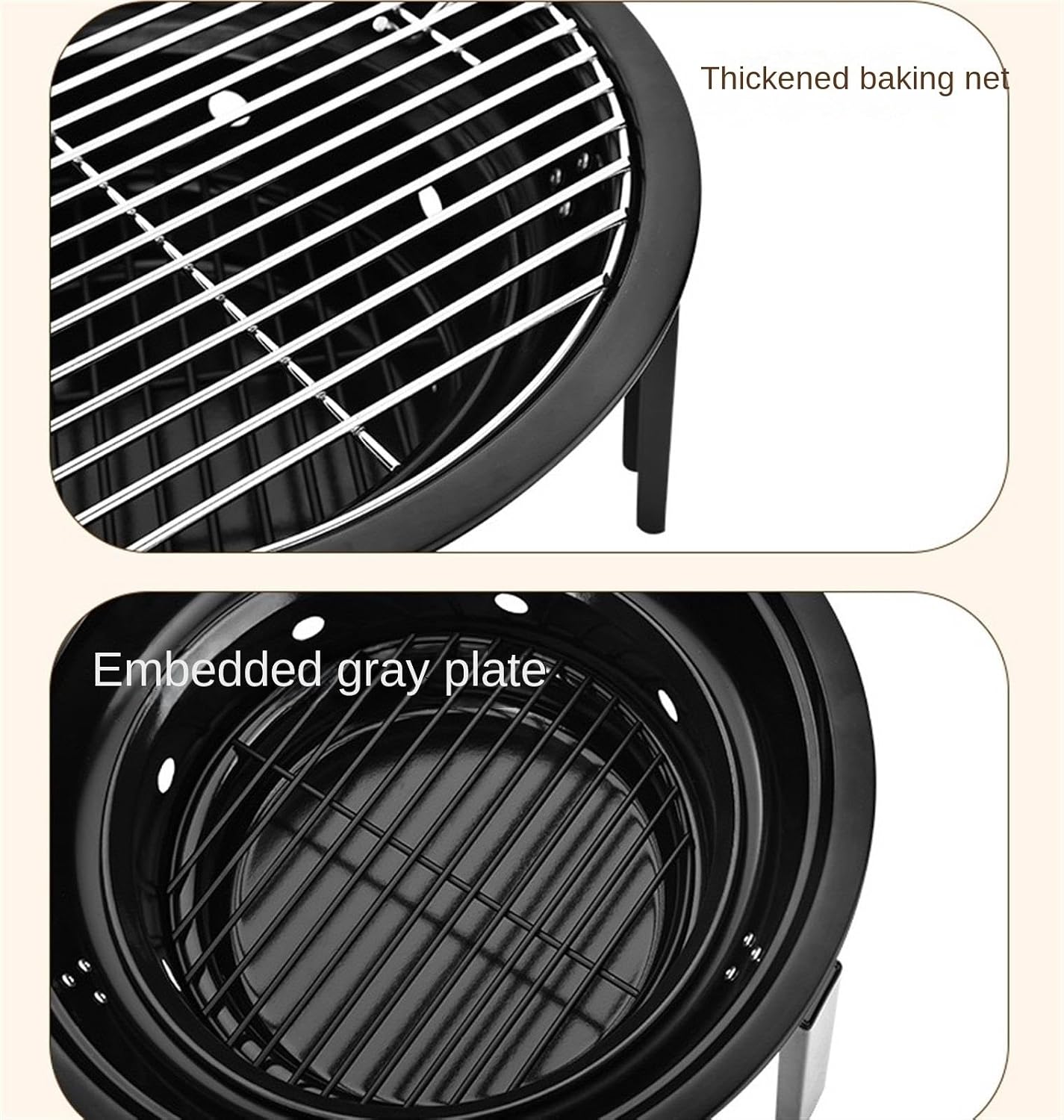 Portable Charcoal Grill Outdoor Charcoal Barbecue Grill Portable Grill for Picnic Backyard Camping Travel BBQ Grill for Outdoor