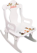 My Bambino Personalized Wooden Rocking Chair for Kids | Toddler Boys Rocking Chair Puzzle Rocker (Woodland) | Custom Name Toddler Chair | Baby Shower & Birthday Gift