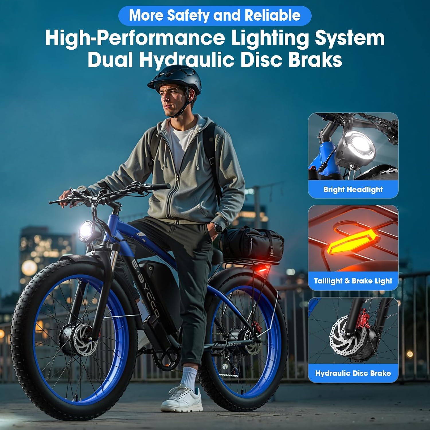 6000W Peak Dual Motor Electric Bike for Adults, 24' Fat Tire Ebikes 52V 32AH, Fast 45 MPH, 100 Miles Long Range, Hydraulic Brake, Pedal Assist Electric Bicycle for Off-Road Mountain Snow Commuter