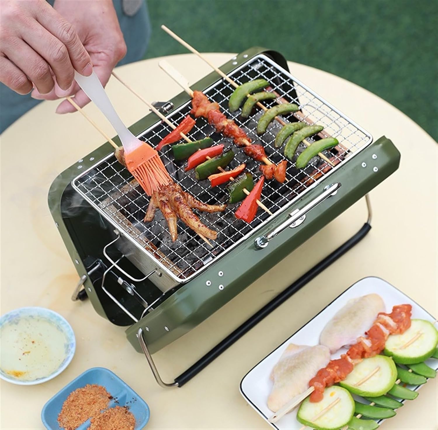 Portable Charcoal Grill Outdoor Charcoal Grill Barbecue Grill Stainless Steel Portable Folding Tools Grill BBQ Grill for Outdoor