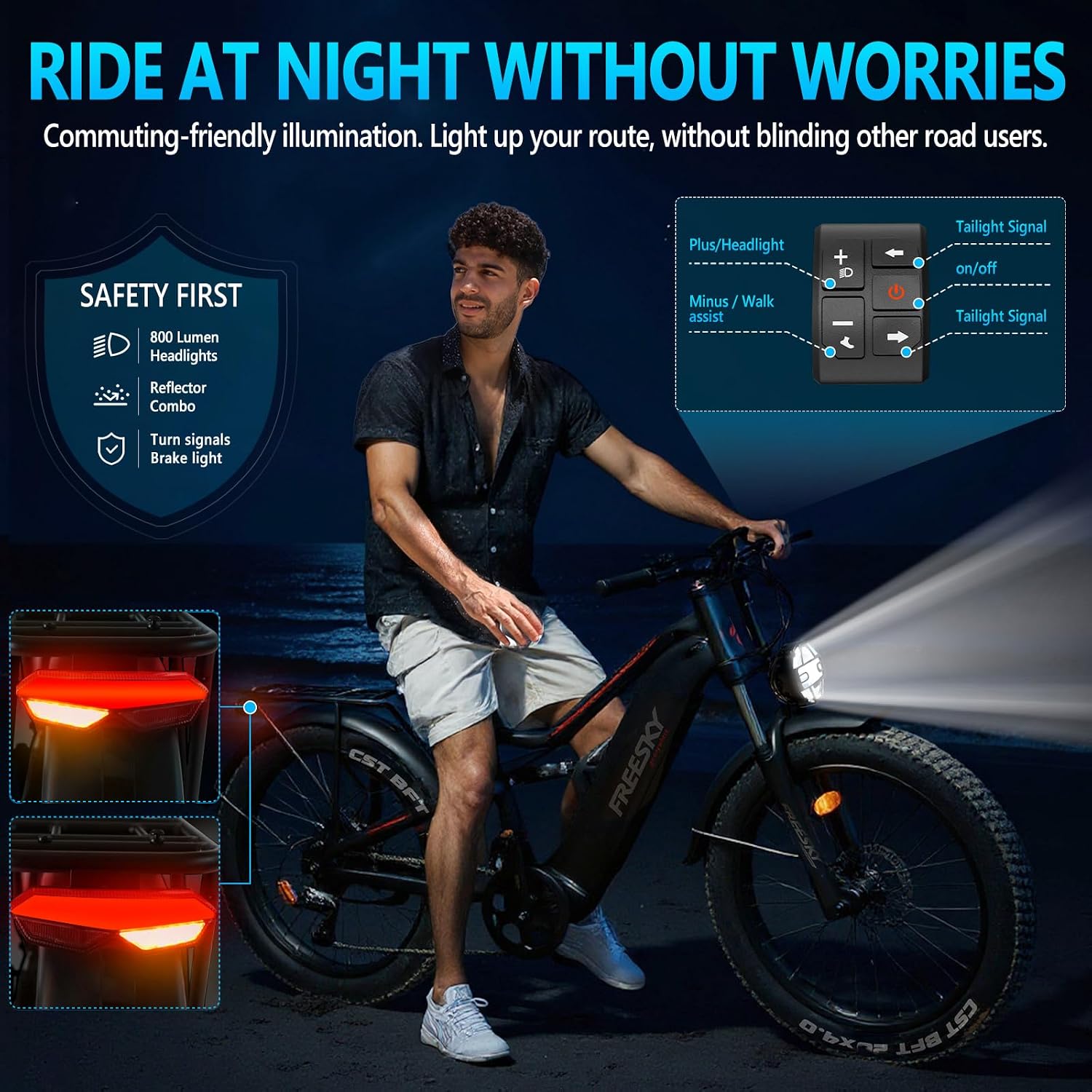 FREESKY Swift Horse Ultra 2026 Electric Bike with 3500W BAFANG Motor, 48V 35Ah Samsung Cells Battery, 26' Fat Tires, Up to 38MPH &140-Mile Range, Smart Keys, Full Suspension Mountain EBike for Adults