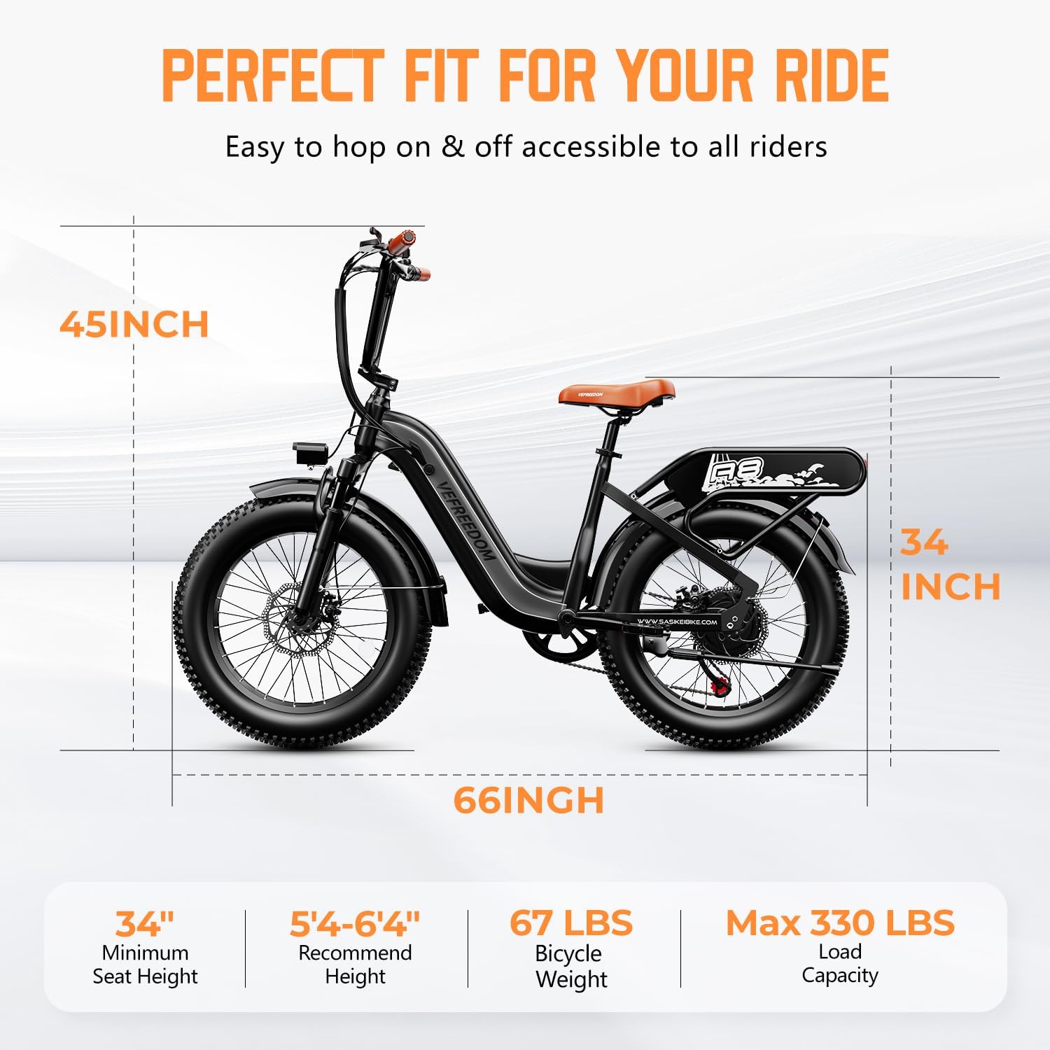 vefreedom 1500W Electric Bike for Adults,48V 20Ah Removable Battery Fast Ebike,Max 70Miles,20' x4.0 Fat Tire Electric Mountain Bike,7-Speed, Step-Thru Commuting Bicycle