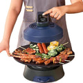 Automatic Rotating Electric Grill, Multifunctional Electric Smokeless Grill Indoor Grill, 360° Automatic Rotating Grill Plate And 11 Adjustable Temperatures