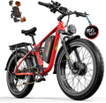 Electric Bike, 60V 20Ah 6000W Dual Motors, 26' Fat Tires Fast Ebike, Max 50mph 35-100 Mile Range, Full Suspension Hydraulic Brakes, for Off-Road Mountain Riding Adventures