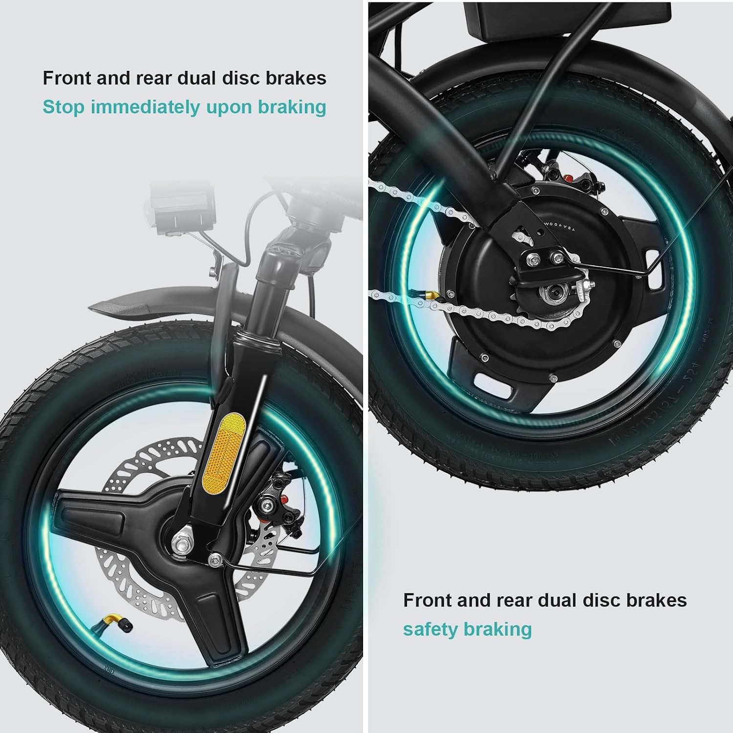 Electric Bike for Adults Teens, Commuter City Folding ebike with 560W Motor and 48V Battery, 24MPH 3-Level Pedals Assist, Dual Disc Brakes,14' Compact Foldable Electric Bicycle with UL2849 Certified
