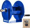 MEKOH Pressure Washer Hose Reel 100FTx3/8', 200FTx1/4' Manual Power Washer Hose Reel with M22 14mm Fitting,4500PSI Heavy Duty Hose Reel for Water,High Pressure Metal Reel with Wall/Van/Trailer Mount