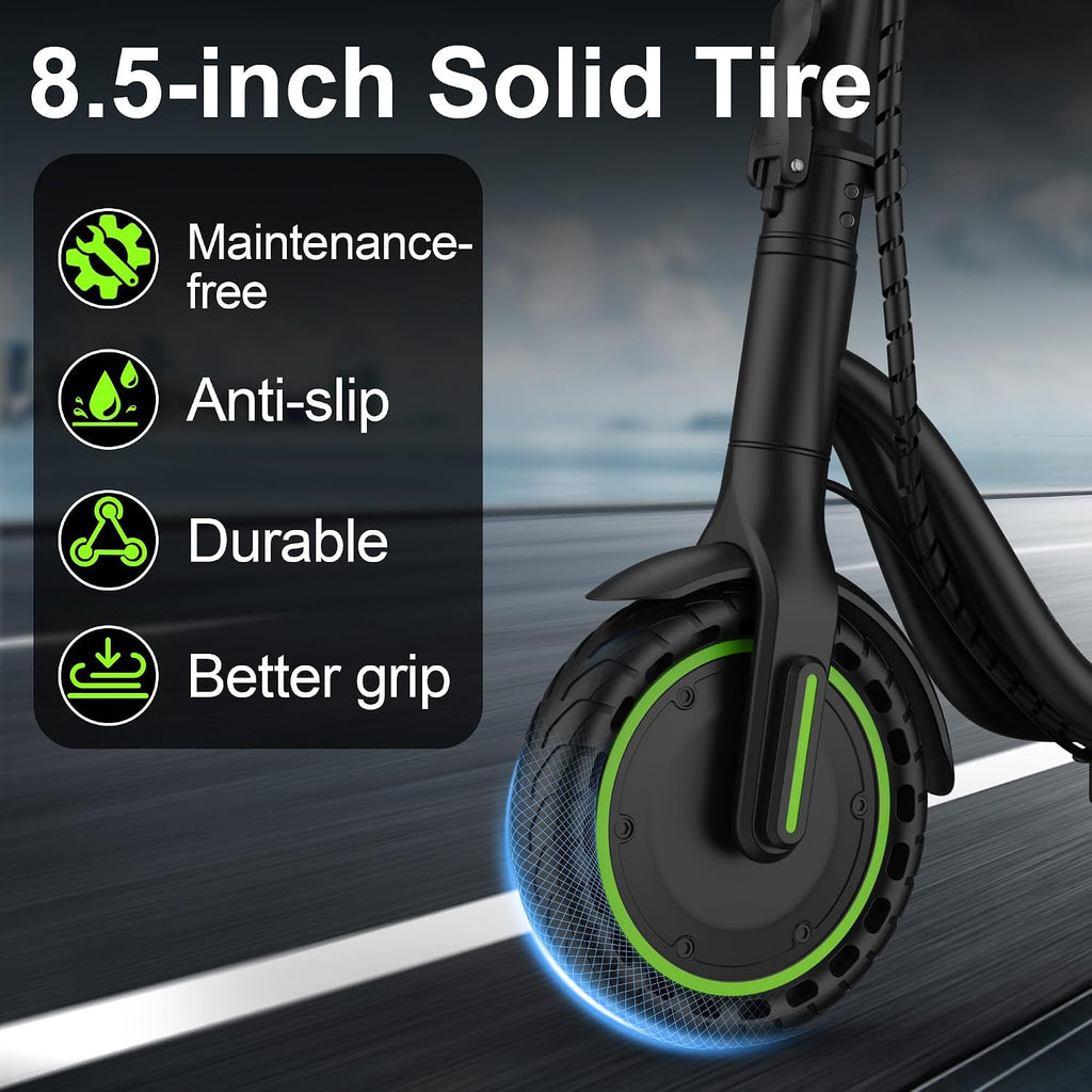 Electric Scooter, 350W-500W Motor, 9 MPH to 22MPH, 10-41 Miles Range, Dual Suspension, Dual Braking, App Control, Foldable Commuter E Scooter for Adults and Teens