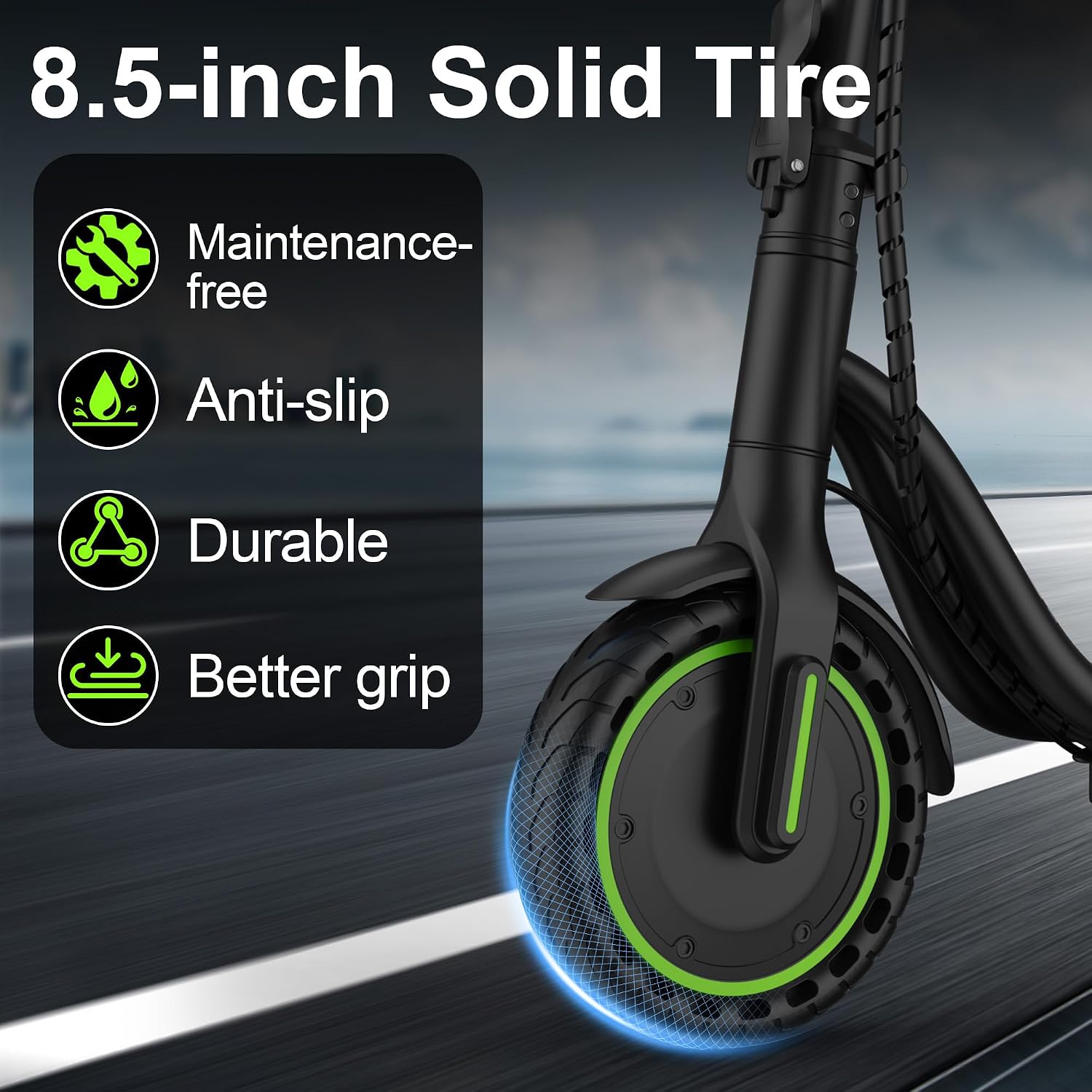 Electric Scooter, 350W-500W Motor, 9 MPH to 22MPH, 10-41 Miles Range, Dual Suspension, Dual Braking, App Control, Foldable Commuter E Scooter for Adults and Teens