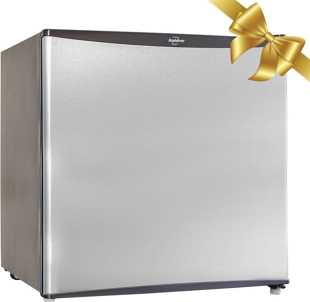 Koolatron Refrigerator - Mini Fridge With Freezer For Kitchen, Bedroom, Office, Dorms, Cool Storage For Wine, Beverages, Compact Free Standing, 1.6 Cubic Feet Capacity, White
